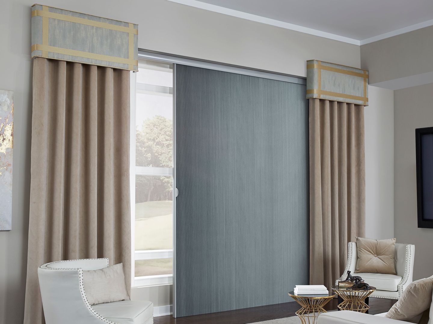 Sliding Door Cellular Shade